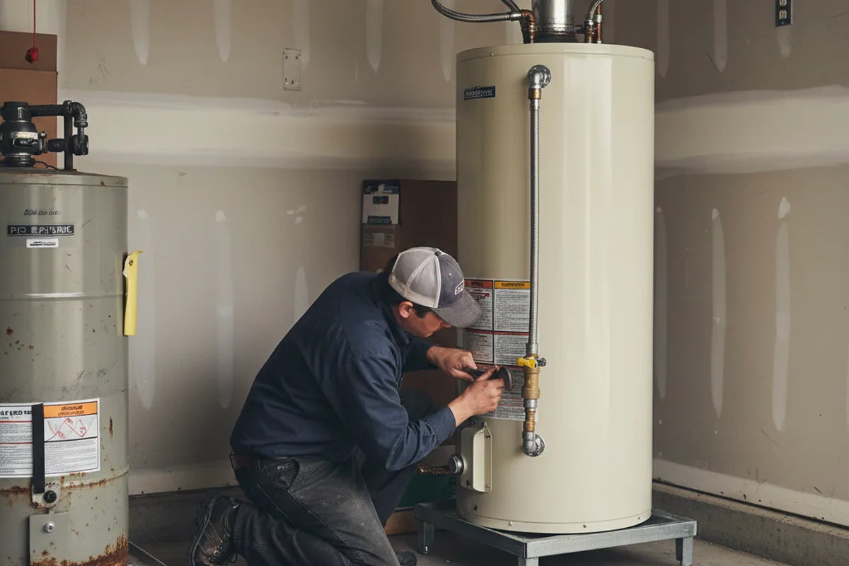 Water heater and shutoff valve replacement in Seligman
